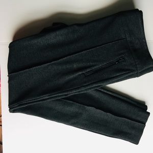 Loft Ponte Seamed Skinny Pants Grey Size 6 4 zips